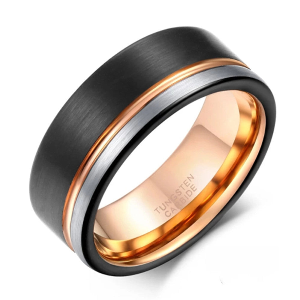 Wolframring Fashion Colorblock Rosévergoldet