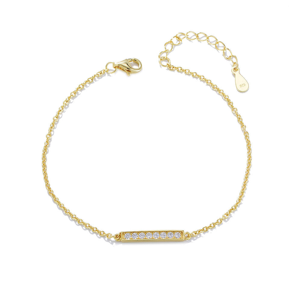 S925 Sterling Silver Simple Diamond Bracelet