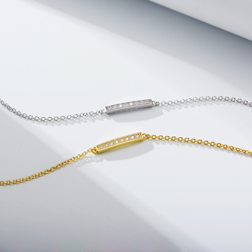 S925 Sterling Silver Simple Diamond Bracelet