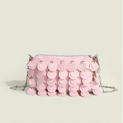 Kette Glitzer Pailletten Bling Schultertasche