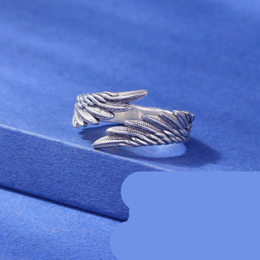 Angel Wings 999 Pure Silver Ring Sterling Silver Couple Ring