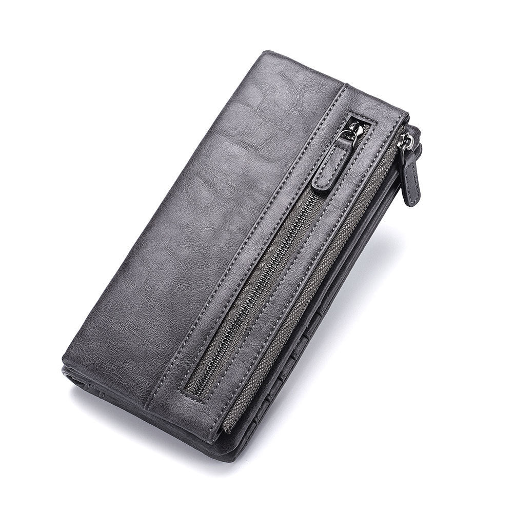 Neu Männer Lange Brieftasche Zipper Brieftasche Trendy Jugend