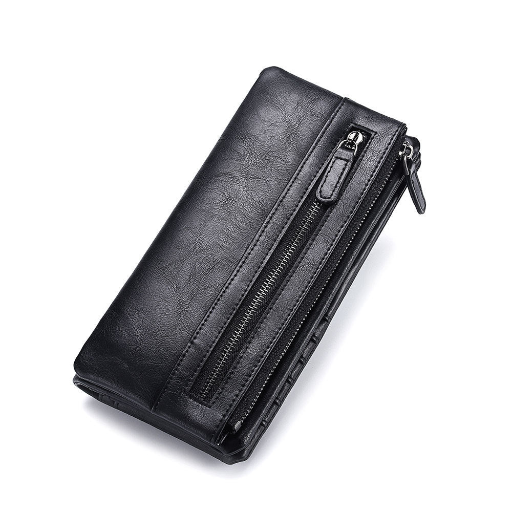 Neu Männer Lange Brieftasche Zipper Brieftasche Trendy Jugend