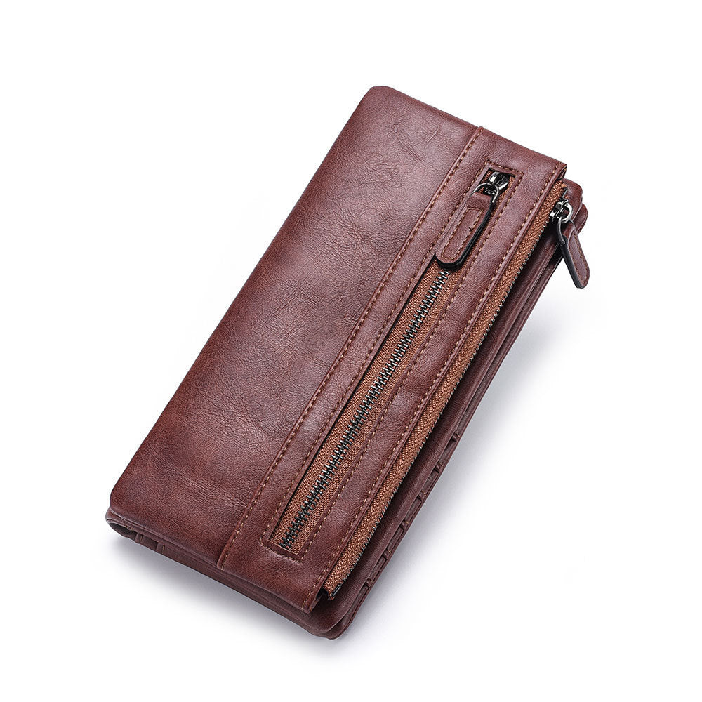 Neu Männer Lange Brieftasche Zipper Brieftasche Trendy Jugend