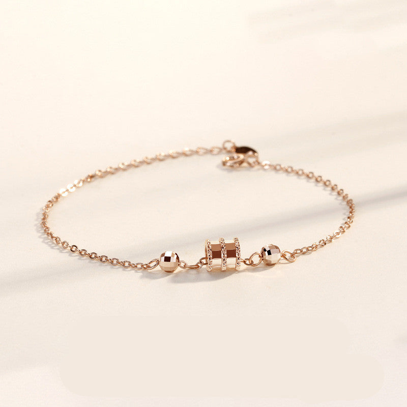 Elaine Jewelry S925 Small Waist Sterling Silver Bracelet Fashion Diamond Bracelet Japan And South Korea Jewelry Girlfriend Gift