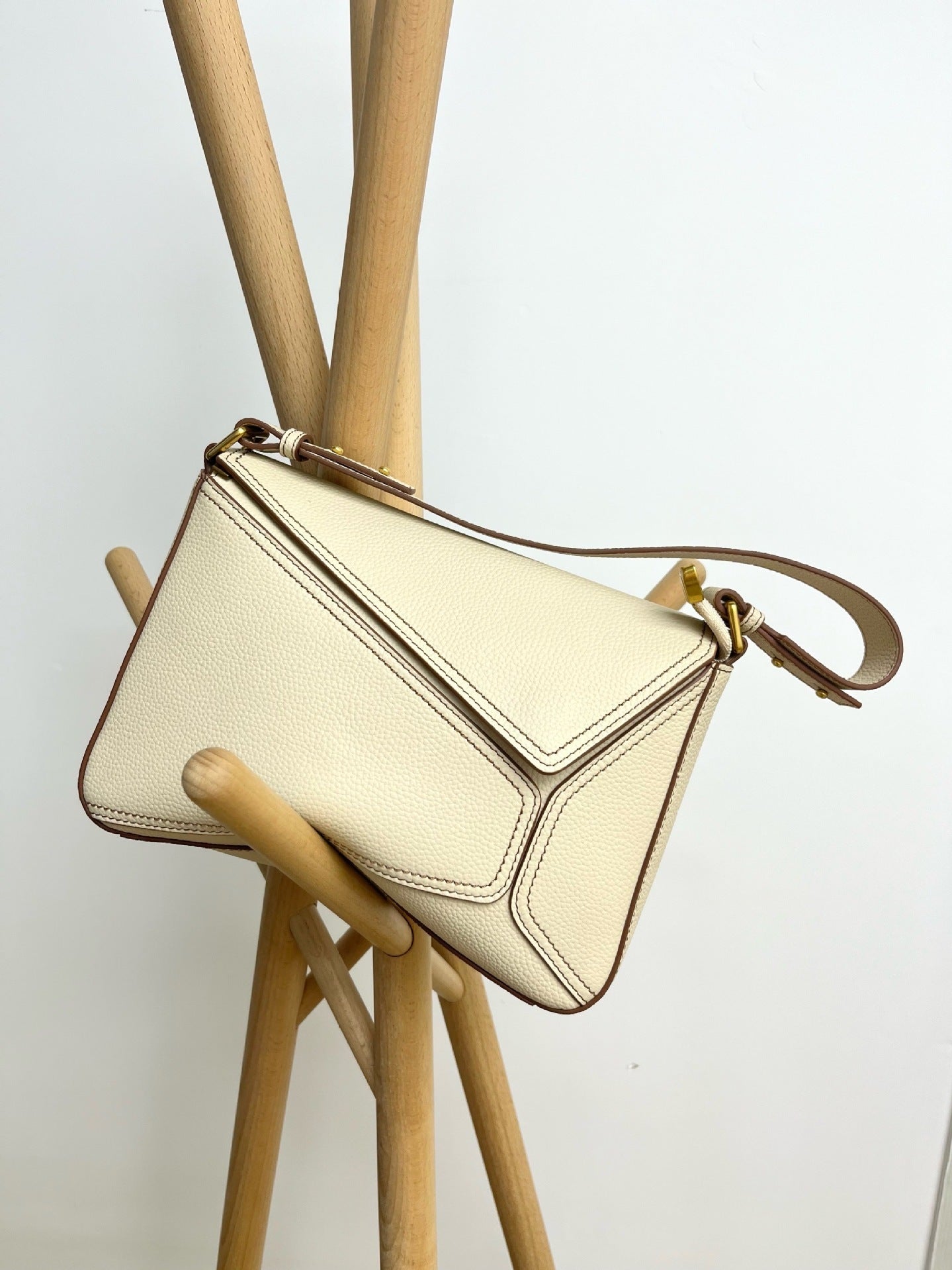 Women's First Layer Cowhide Geometric Tote Bag