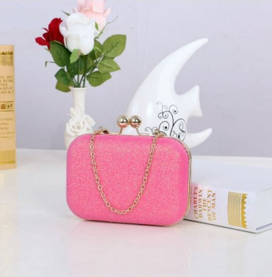 Damen Handtasche Abendtaschen für Party Neue Damen Kette Umhängetasche Damenmode Gold Clutch Box Bag Damen Messenger