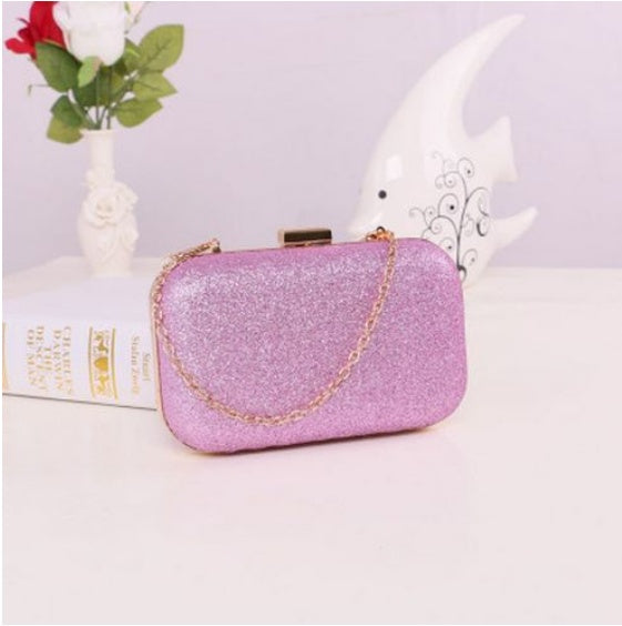 Damen Handtasche Abendtaschen für Party Neue Damen Kette Umhängetasche Damenmode Gold Clutch Box Bag Damen Messenger