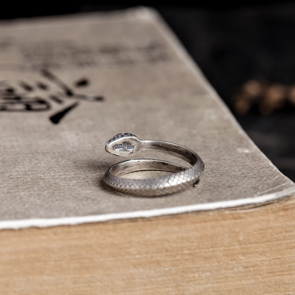 Mini Fashion Snake Ring in Sterling Silver