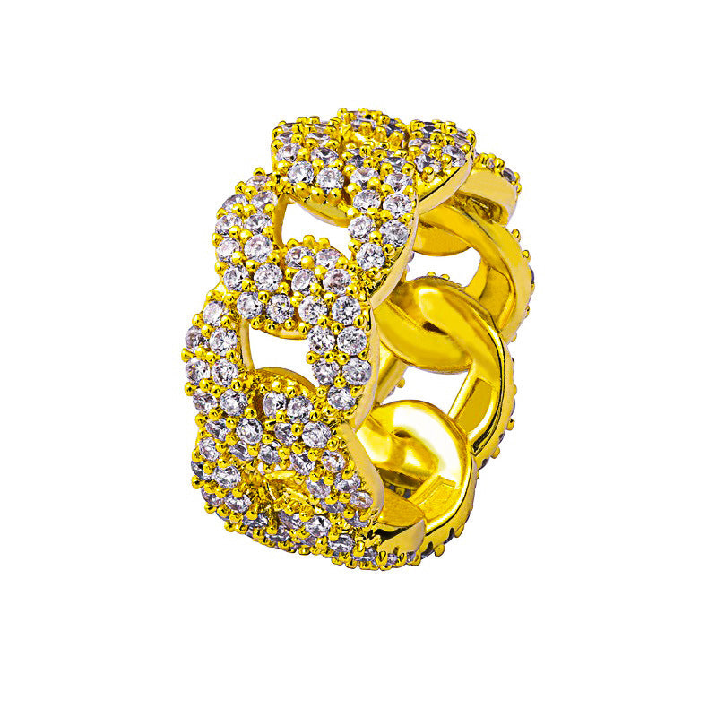 Mode Damen Zirkon Diamant Glänzender Verschluss