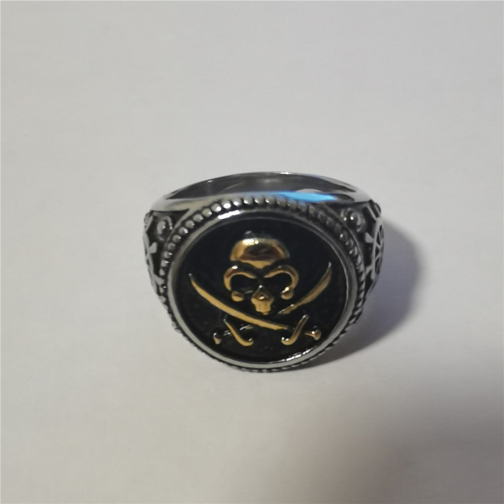 Personalized Retro Skull Men's Titanium Steel Ring