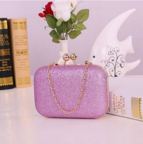 Damen Handtasche Abendtaschen für Party Neue Damen Kette Umhängetasche Damenmode Gold Clutch Box Bag Damen Messenger