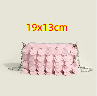 Kette Glitzer Pailletten Bling Schultertasche