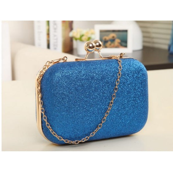Damen Handtasche Abendtaschen für Party Neue Damen Kette Umhängetasche Damenmode Gold Clutch Box Bag Damen Messenger