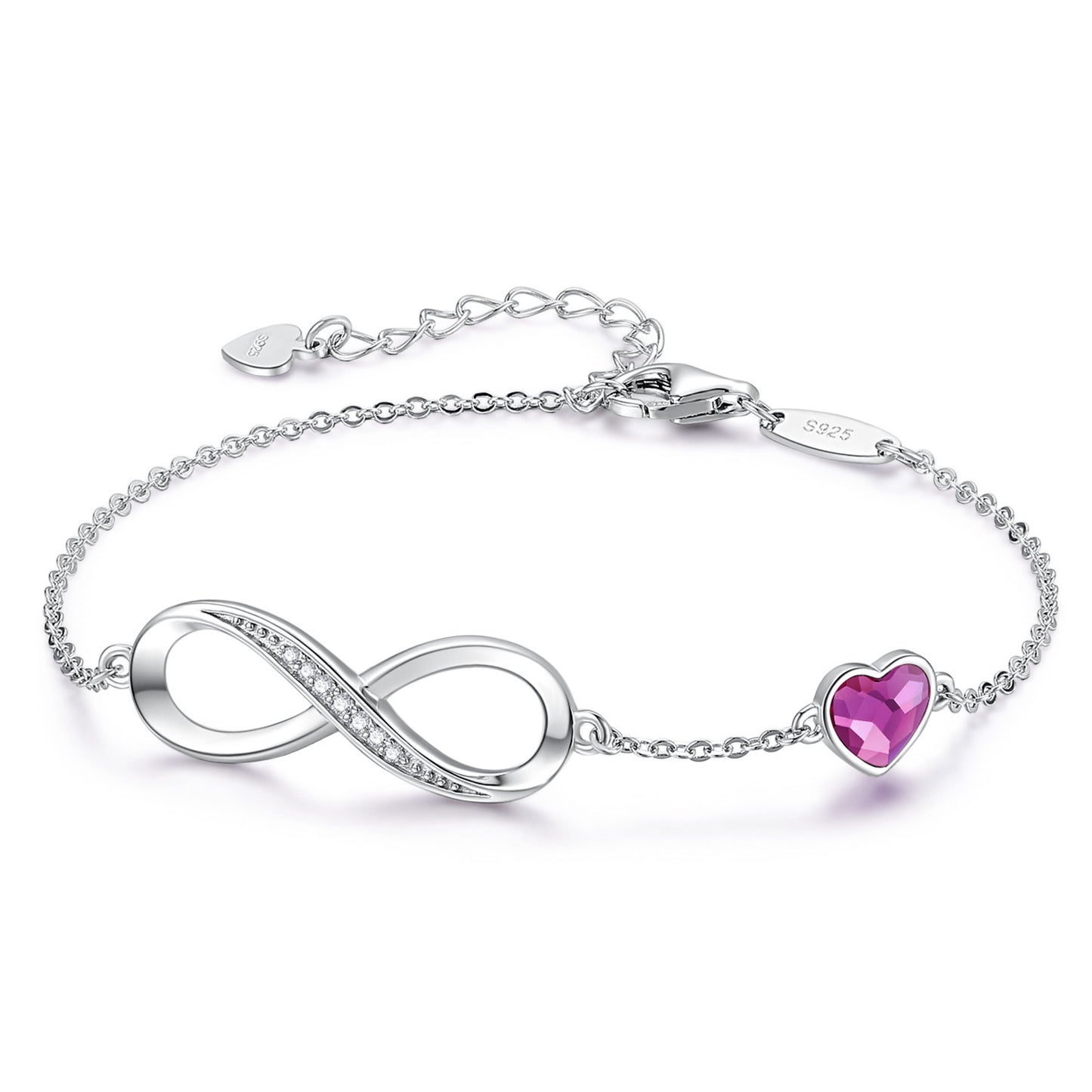 Sterling Silber Armband Damen Schlicht und vielseitig Ewige Liebe