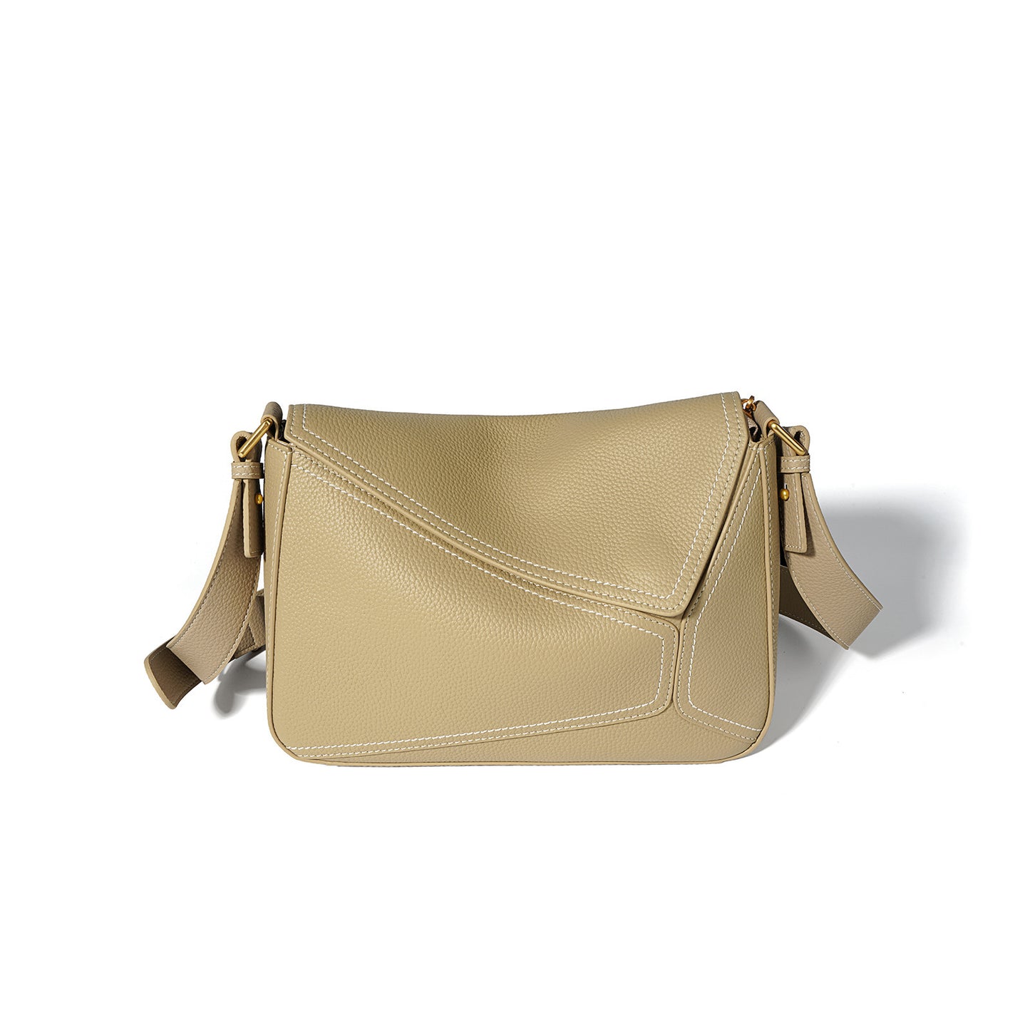 Women's First Layer Cowhide Geometric Tote Bag