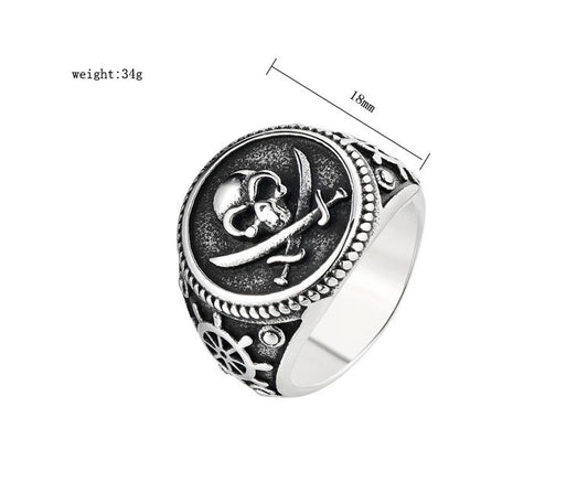 Personalized Retro Skull Men's Titanium Steel Ring