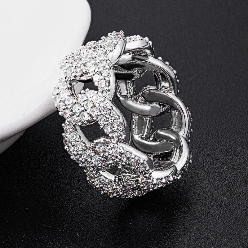 Mode Damen Zirkon Diamant Glänzender Verschluss