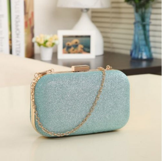 Damen Handtasche Abendtaschen für Party Neue Damen Kette Umhängetasche Damenmode Gold Clutch Box Bag Damen Messenger