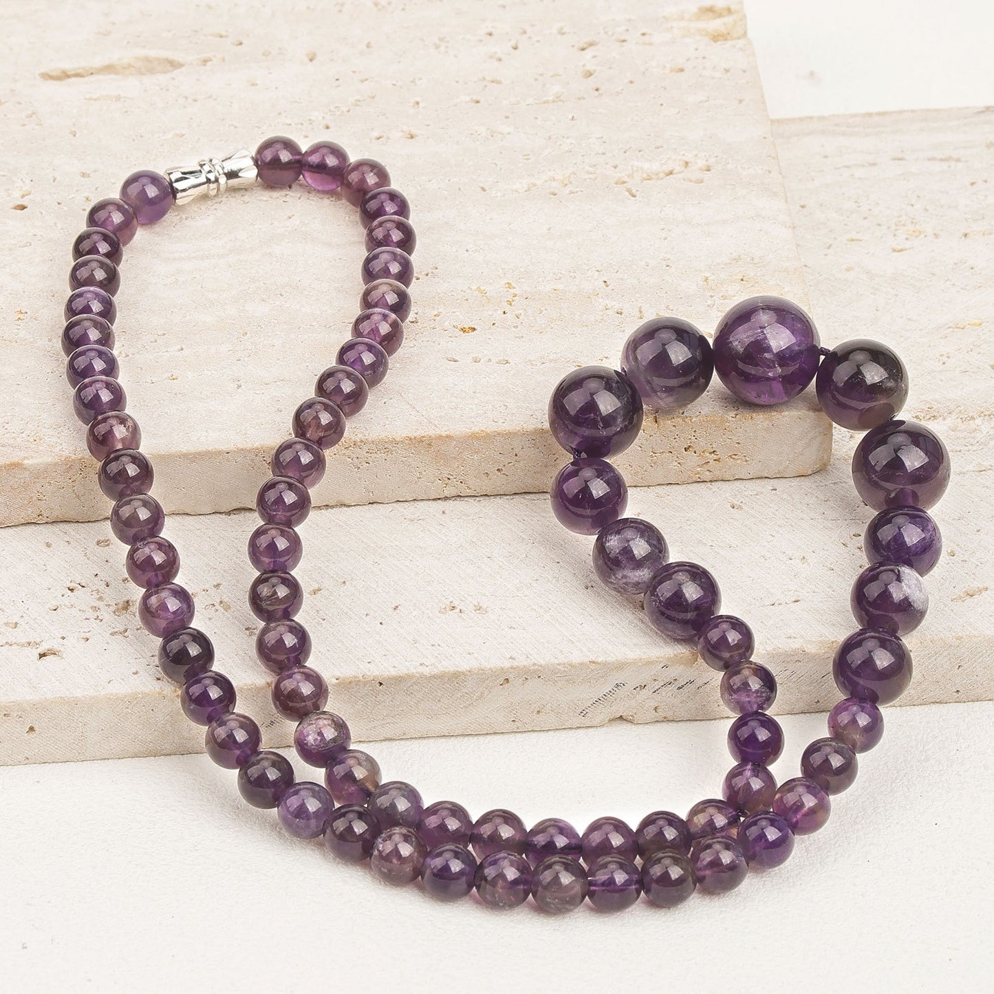 Boho Natural Stone Knotted Crystal Necklace