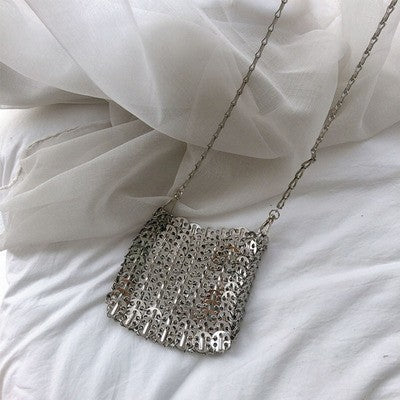 Kette Glitzer Pailletten Bling Schultertasche