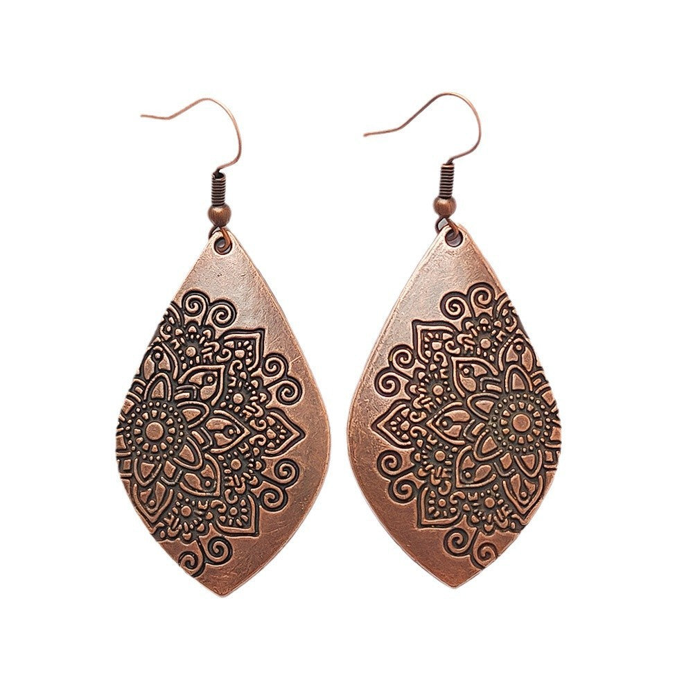 Retro Women's Fashion Personalized Printed Earrings