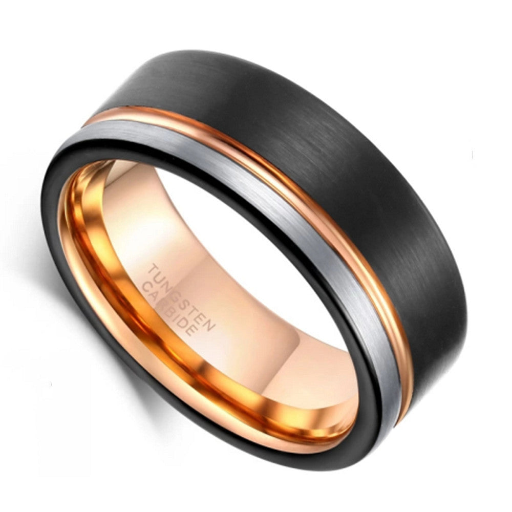 Wolframring Fashion Colorblock Rosévergoldet