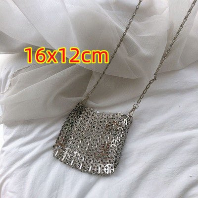 Kette Glitzer Pailletten Bling Schultertasche
