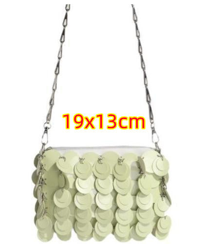 Kette Glitzer Pailletten Bling Schultertasche
