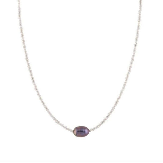 Artistic Vintage Bead Necklace Natural Freshwater Pearl