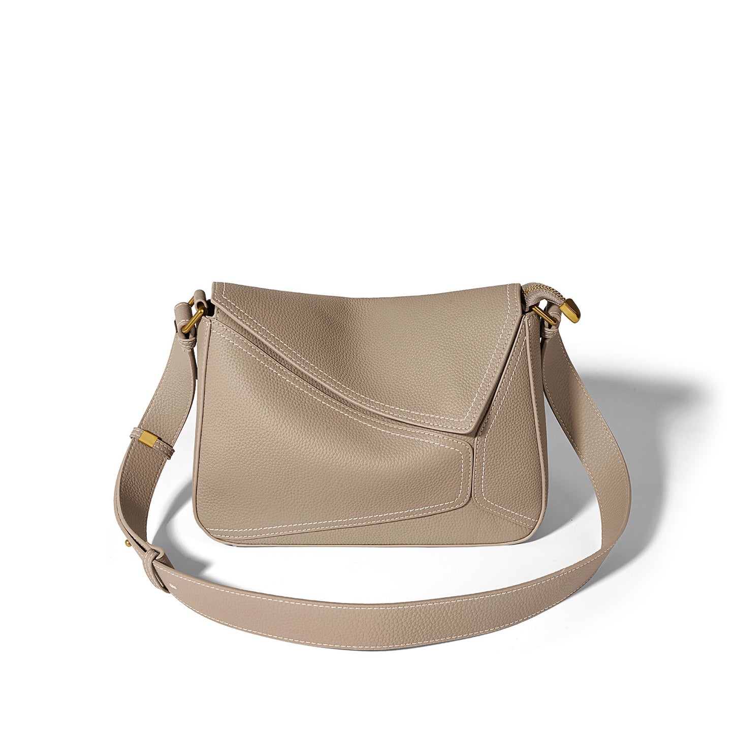 Women's First Layer Cowhide Geometric Tote Bag