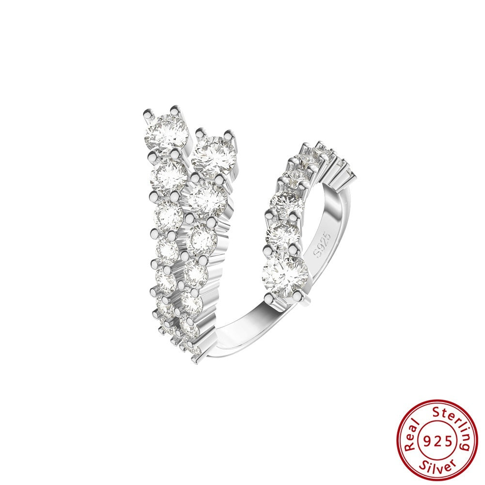 Doppelreihiger Bandring mit Diamanten
