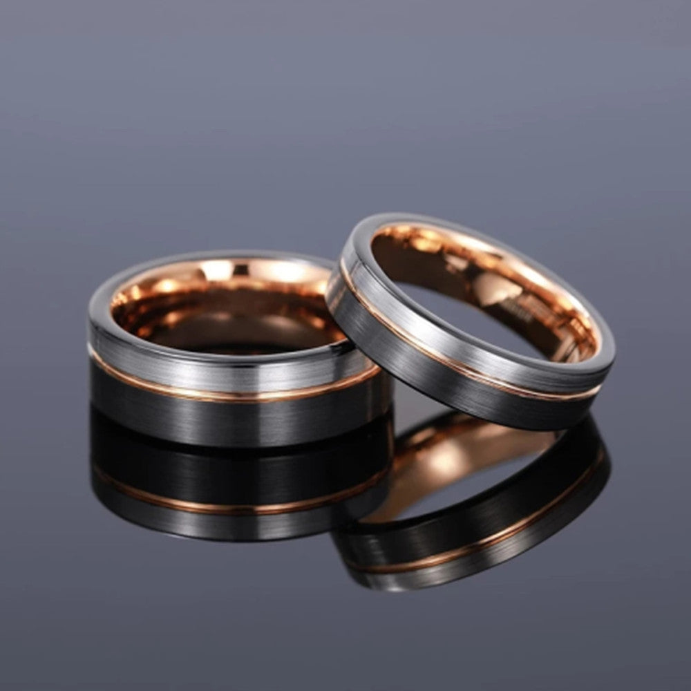 Wolframring Fashion Colorblock Rosévergoldet