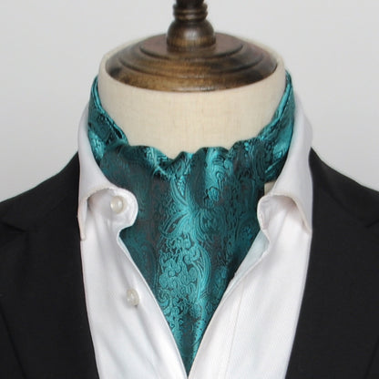 British Vintage Suit Silk Scarf Shirt