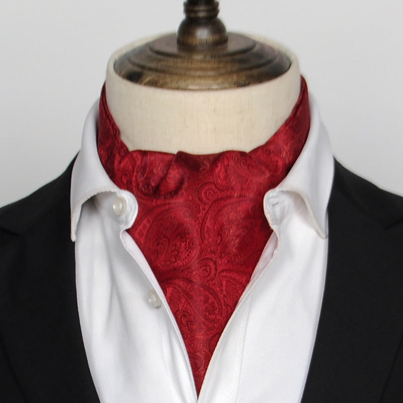 British Vintage Suit Silk Scarf Shirt