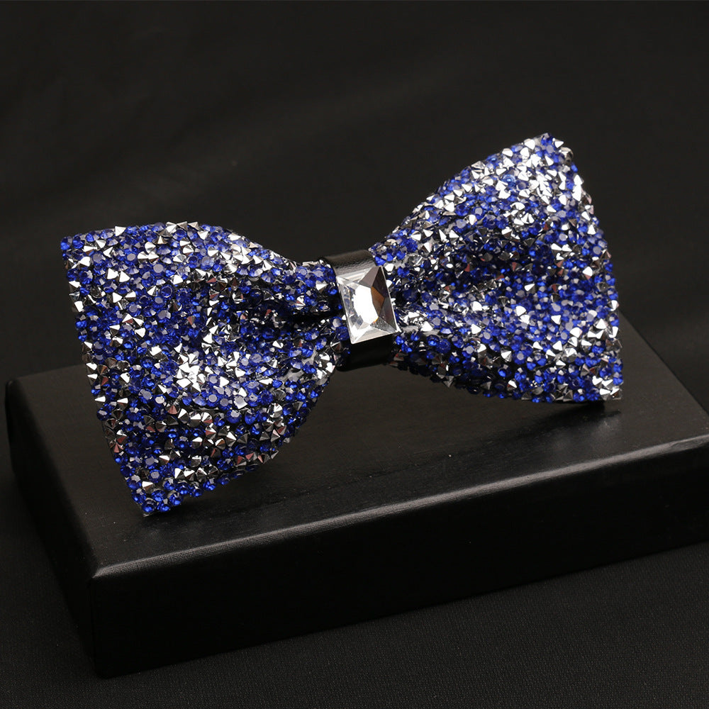 Fashionable Men's Shiny Diamond Bow Tie