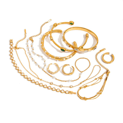 سوار من الفولاذ المقاوم للصدأ على شكل قفاز للنساء بتصميم خاص