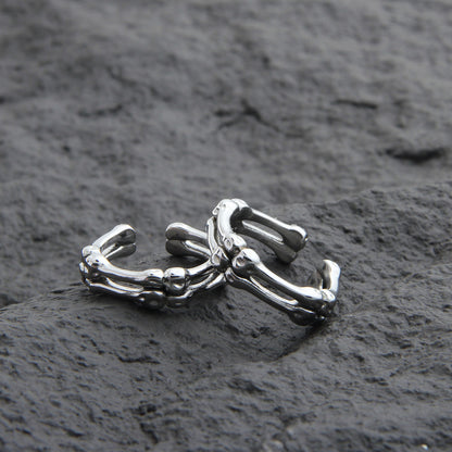 Bone Design Ring Made Of Titanium Steel For Men