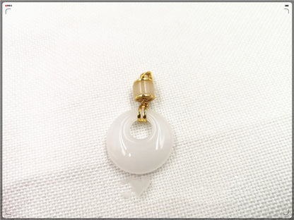 Gold Silk Jade Safe Buckle Inlaid Pendant