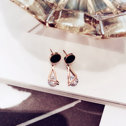 Geometric Double Triangle Stud Earrings