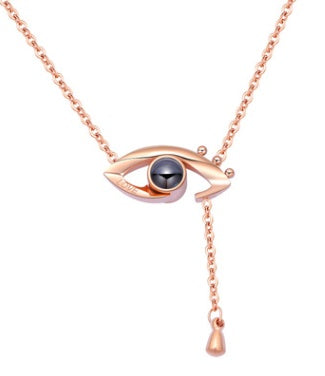 Simple geometric clavicle chain short personality triangle rose gold necklace girlfriends sister necklace