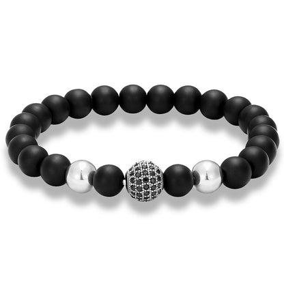 سوار من خرز الزركون المرصع بالأحجار المصقولة