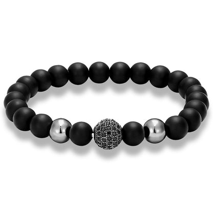 سوار من خرز الزركون المرصع بالأحجار المصقولة