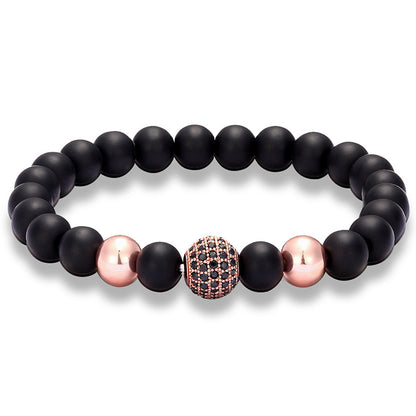 سوار من خرز الزركون المرصع بالأحجار المصقولة