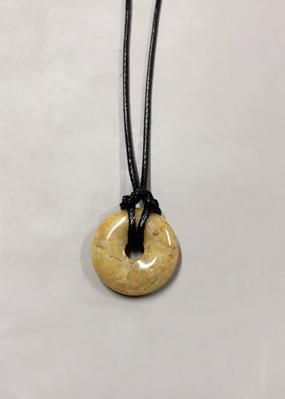 Personalized Cord Pendant Necklace Minimalist Adjustable