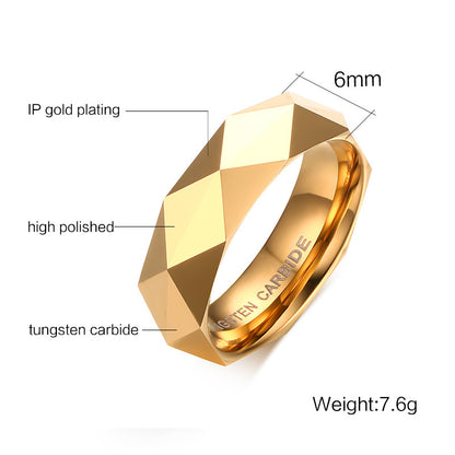 Tungsten steel diamond ring