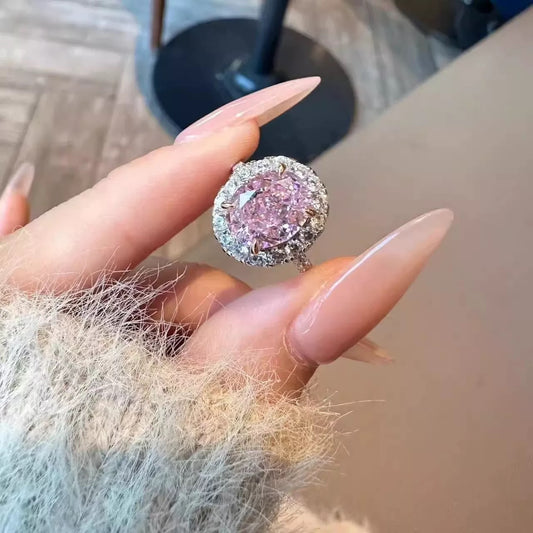 Big Diamond Ring Female Opening Adjustable Tide Little Finger Ring