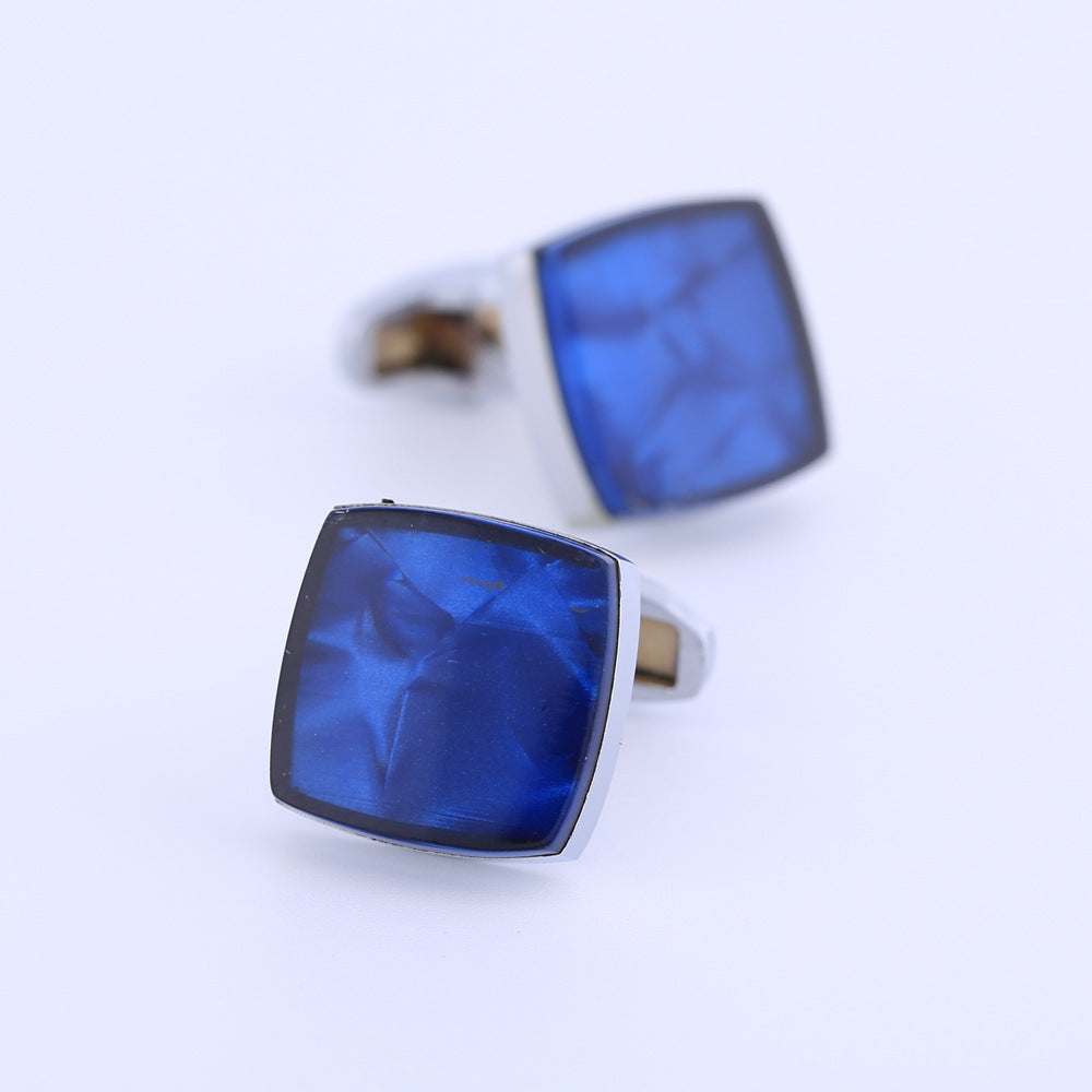 High Quality Starry Blue Square Cufflinks