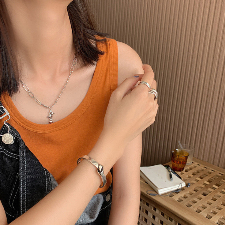 New 925 Silver Knotted Personality Bracelet