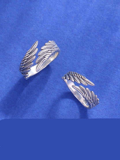 Angel Wings 999 Pure Silver Ring Sterling Silver Couple Ring